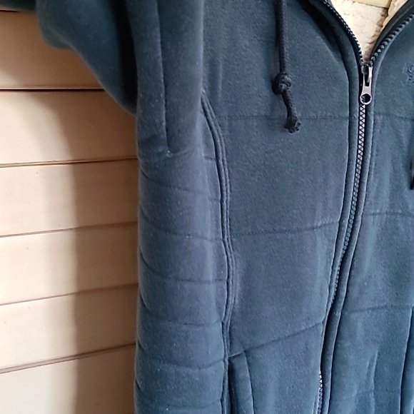 NorthFace Deep teal blue fleece lined zip front hoodie - Picture 8 of 11